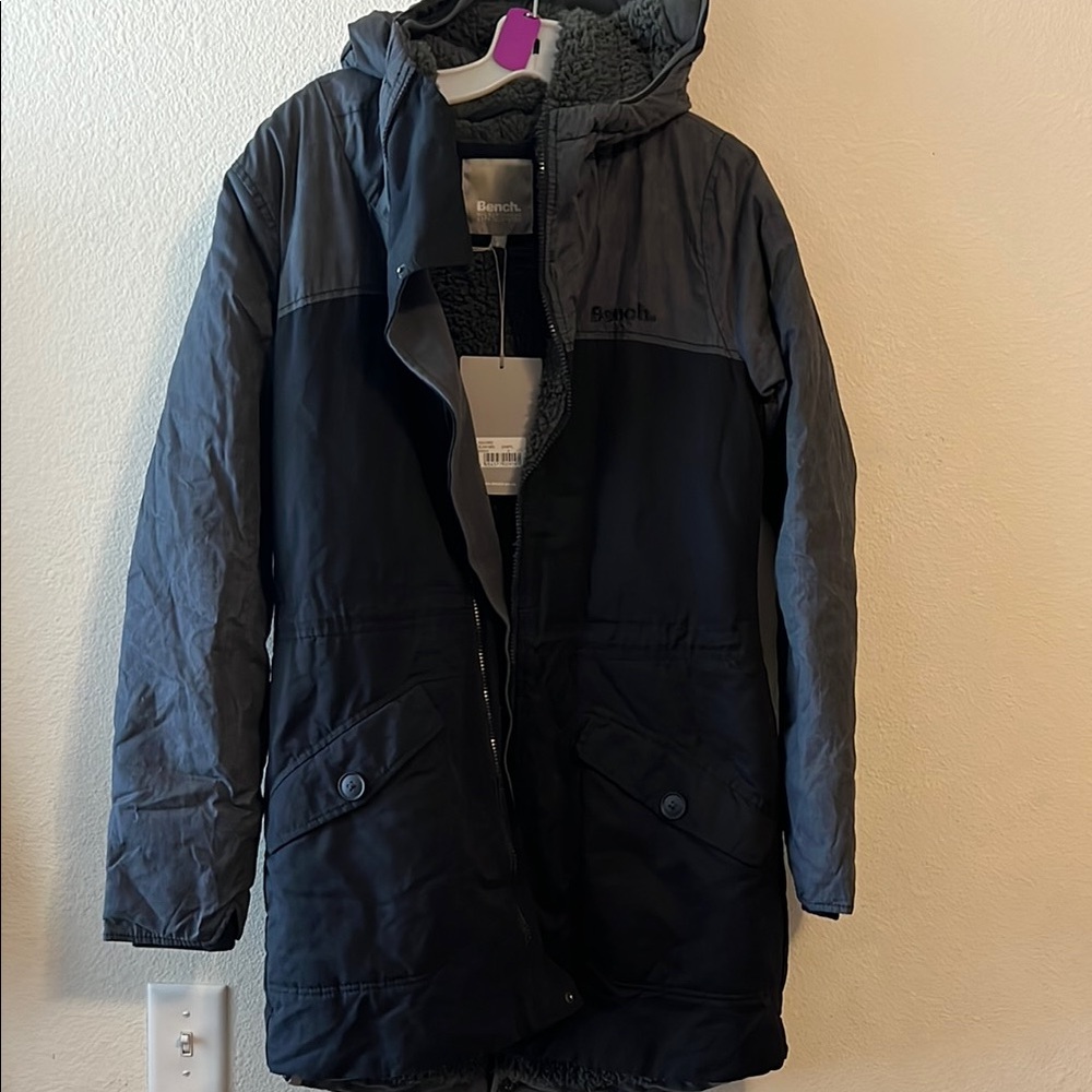 Bench Black and Gray Hooded Jacket